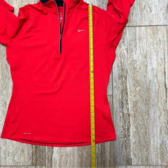 Nike Womens Large Pink Half Zip Dri-Fit Top Logo Size L - Picture 7 of 7